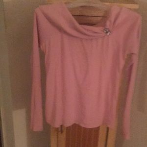 Pink— off the shoulder pink shirt